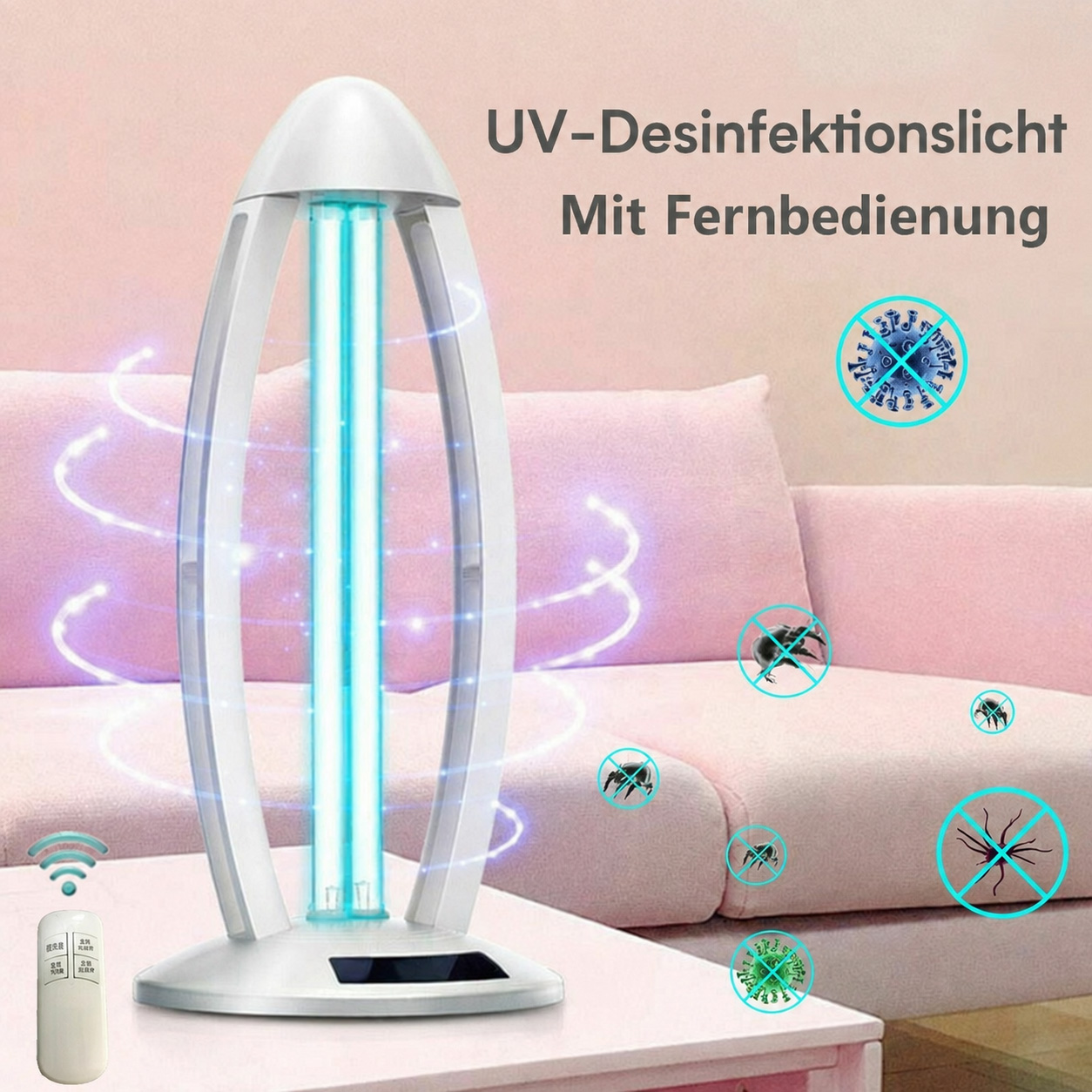 36 Watt Automatisches UV Sterilisator Lampe Uvc Desinfektions Lampe for Haushalts-Auto-Schule Hotels